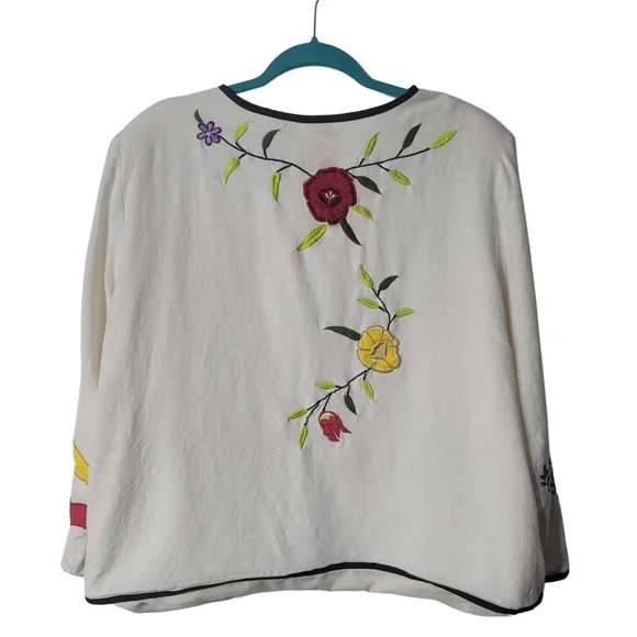 Allure Vintage Black and Gold Label Embroidered Blazer Size XL - Picture 4 of 5